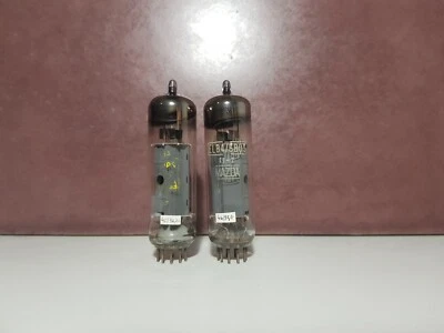 MATCH PAIR EL84/6BQ5 (bq) LARGE RING GETTER ROUND HOLE U FIN DGTSTD +90% X1 - Photo 1/2