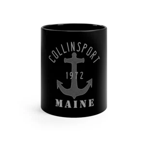Collinsport Maine Retro 11oz Black Mug - Picture 1 of 7
