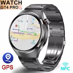 GT4 Pro Waterproof Smart Watch NFC GPS Tracker AMOLED BT Call Sports Men Women - Picture 1 of 20