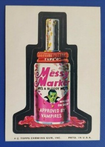 1974 WACKY PACKAGES SERIES 9 TAN BACK    MESSY MARKER     NM/MT