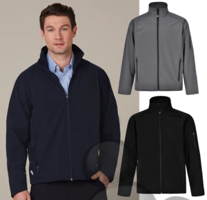 Mens Softshell Jacket Size S M L XL 2XL 3XL 4XL 5XL Winter Coat Black Navy Grey - Picture 1 of 11