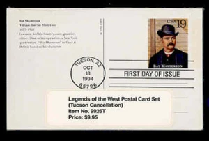 UX178-97 LEGENDS OF THE WEST FDC SET - UNC, TUCSON - Picture 1 of 2