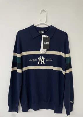 Camisa Para Hombre New Era New York Yankees MLB Tejida Rubí Azul Marino Talla Pequeña Foto 1 de 4