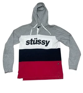 Stussy Spell Out Big Logo Pullover Lightweight Hoodie Medium Black Multi Color - Picture 1 of 12