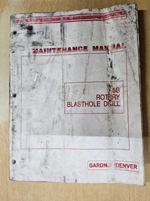 Gardner-Denver 35B Вращающаяся Дрель Blasthole, Руководство по Обслуживанию Б/у / Загрязненная - Изображение 1 из 4