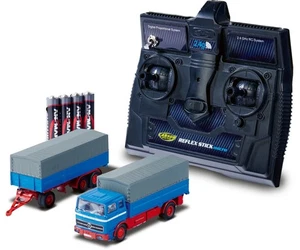 Carson 500504157 -  1:87 M-B 1620 Plane mit Anhänger 100%RTR blau   Neuware - Bild 1 von 1