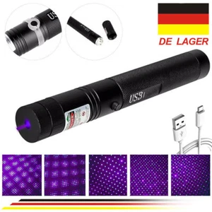 Laserpointer Rot Lila 2000 METER Reichweite EXTREM STARK/1mW USB& Akku-DE - Bild 1 von 17