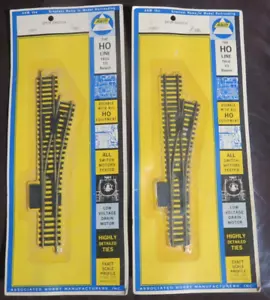 Two (2) AHM HO Scale Spur Switches #2511 Brass Code 100 Made in Italy - Picture 1 of 7