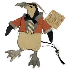 Dee Ann Segula Dee Segula Pinguin Zugpuppe Volkskunst Spielzeug Künstler signiert 1993 - Bild 1 von 12