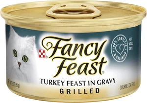 FANCY FEAST Adult Grilled Turkey in Gravy Wet Cat Food 24X85G - Picture 1 of 12