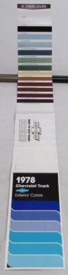 1978 Chevrolet Truck Dealer Exterior Color Brochure Paint Chips Pickup El Camino Foto 1 de 4