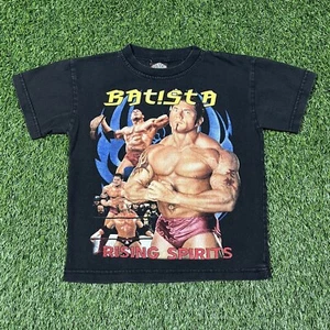 Y2K Batista Rising Spirits Black Double Sided T-Shirt Youth Medium WWF WWE - Picture 1 of 5
