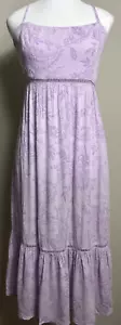 Live to be Spoiled Women Dress Purple Floral Paisley XL Spaghetti Straps NWT - Picture 1 of 8