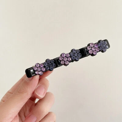 Pinza para el cabello doble flequillo peinado horquilla trenzado aro para el cabello diadema cristal Reino Unido✔ Foto 1 de 4