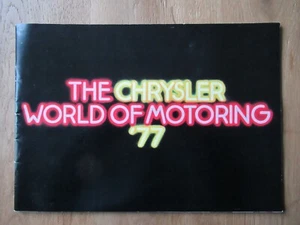 Chrysler range brochure - World of Motoring - (Avenger, Alpine, Hunter etc) 1977 - Picture 1 of 6