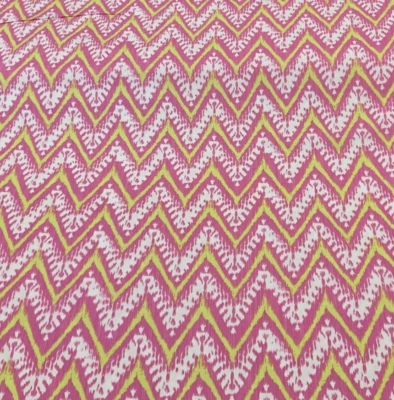 ESTUDIO DE DISEÑO HERMANO HERMANA - ZIG ZAG ROSA, VERDE Y BLANCO (2014)- POR YARDA Foto 1 de 2