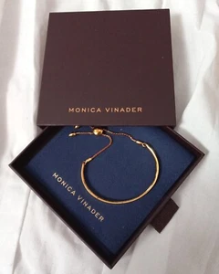 Monica Vinader Linear Gold Vermeil Chain Bracelet - Picture 1 of 7