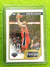 ZION WILLIAMSON ROOKIE CARD JERSEY #1 PELICANS RC 2019-20 Chronicles THREADS  rc
