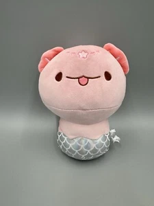 Peluche Mewaii rosa sirena Axolotl 8” peluche fondo color argento - Foto 1 di 8