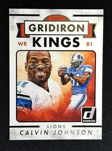 2015 Panini Donruss Calvin Johnson #279 Gridiron Kings Football Card Lions