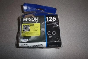 New Epson 126 DuraBrite High-Yield Black Ink Cartridges (05/26) 2 Pack - Picture 1 of 4
