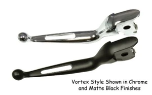 Matte Black Slotted Brake Clutch Lever Set For 17+ Harley Touring 41700422 43077 - Picture 1 of 1