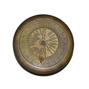 Brass Clander Compass Brown & Sundials Antique Nautical Directional Instrument - Picture 1 of 4