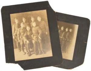 Two Cabinet Cards of WWI Soldiers with Revolvers - Picture 1 of 5