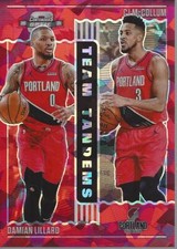 2020-21 Contenders Optic Team Tandems Red Cracked Ice CJ McCollum Damian Lillard