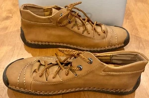 NEW UNUSED 5 1978 FASHION BROWN LEATHER 46/12 MENS LACE UP COMFORT SHOES NWOT - Picture 1 of 12