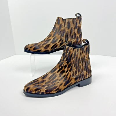 VINCE CAMUTO Cheetah Print Boots Bootie Calf Hair Womens Size 6 Animal Print - Image 1 of 4