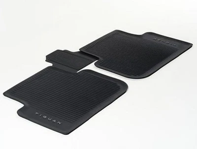 VW Tiguan MK3 Rear Rubber Floor Mats Set 3 Piece Black GENUINE 571061512 82V - Image 1 of 4