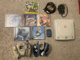 Sega Dreamcast HKT-3020 Bundle | Demo Disc | 4 Games | 2 Controllers TESTED BLUE
