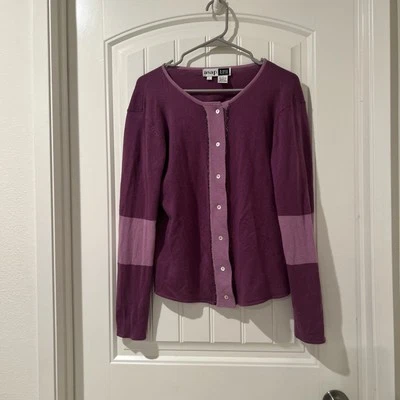 Suéter para mujer ASAP Saks Fifth Avenue talla L verde cárdigan seda cachemir cuentas Foto 1 de 4