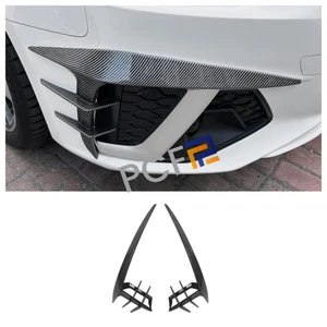 Parachoques delantero aspecto carbono antiniebla marco tira moldura para Audi A4 B9 Sline 17-2019 - Imagen 1 de 9