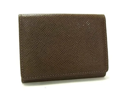 LOUIS VUITTON Taiga Sobre Tarjeta de Visita Estuche para Tarjetas M30928 Cuero Grizzly Foto 1 de 4