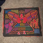 Vintage Hand Sewn Kuna Mola Panama Applique Folk Art Textile Handmade Angel