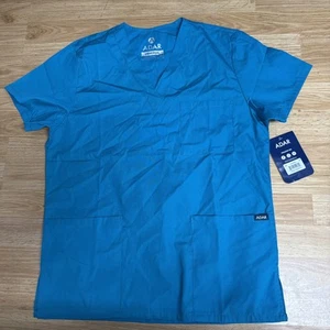 Adar Pro Scrubs - erhöhtes Peeling-Top mit V-Ausschnitt türkis Größe X Small neu mit Etikett - Bild 1 von 7