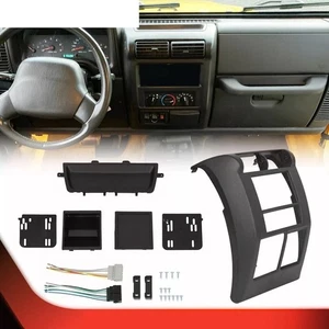 FOR JEEP WRANGLER TJ 1997-2002 DOUBLE DIN DASH BEZEL RADIO STEREO MOUNTING KIT - Bild 1 von 6