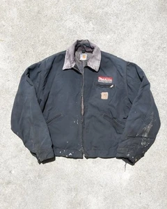 Thrashed Vintage Carhartt Jacket Detroit J128 CHR Makita Patch Mens Nylon - Picture 1 of 3