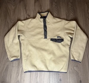 Men’s Vintage Patagonia Synchilla Snap-T Pullover Fleece Jacket Medium Oatmeal - Picture 1 of 9