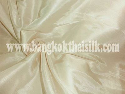 Ecru Ivory Faux Silk Dupioni Fabric 60"W Material Wedding Dress Drape Tablecloth - Image 1 of 3