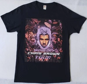 CHRIS BROWN INDIGOAT Tour 2019 Size Medium Black T-Shirt - Picture 1 of 5