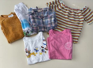 Girls Youth Lot Of 6 Fall Shirts Sweater Flannel Disney T- shirts Sz S M 10 -14 - Picture 1 of 12