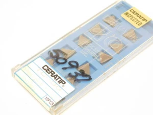 NEW SURPLUS 10PCS. CERATIP TPGR 222R GRADE: TC30 CERMET INSERTS - Picture 1 of 4
