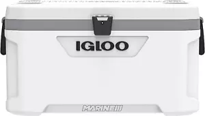GRANDE REFRIGERATORE GHIACCIO 70 QT Acciaio Chiusura/Spina Scarico/Maniglie Trasporto Bianco - Foto 1 di 6