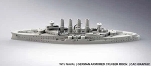 Roon - German - Pre Dreadnought Era - Wargaming - Axis and Allies - Naval Minia - Picture 1 of 5