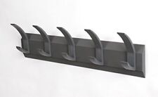 Acorn Linear Hat and Coat Wall Rack with Conclealed Fixings 5 Hooks Graphite Re
