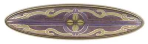 Ceramic Pull Kitchen Cabinet Dresser Hardware Cloisonne Lavender  - Picture 1 of 3