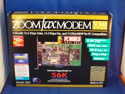 Zoom Fax Modem V.341 Plus  Model 2805 - Image 1 of 2